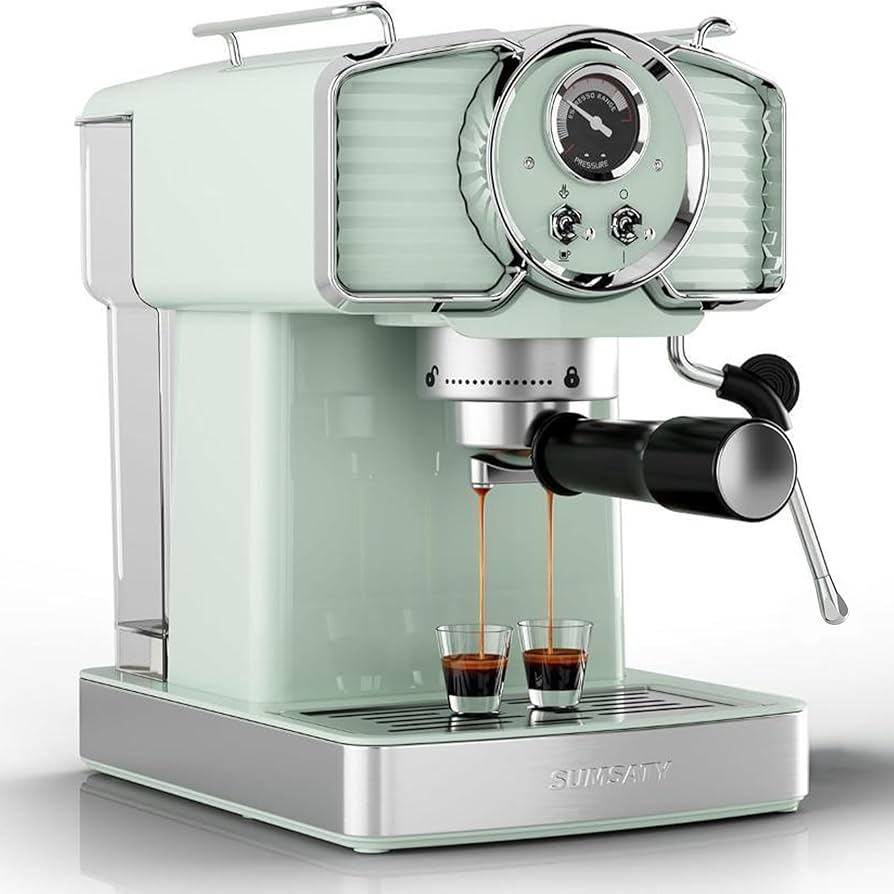 Amazon | SUMSATY - 20バー エスプレッソマシン レトロなコーヒー