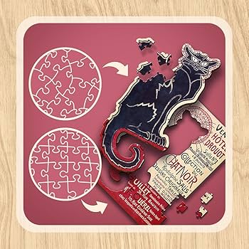 Amazon.com: Trefl The Black Cat - Théophile Alexandre Steinlen 200