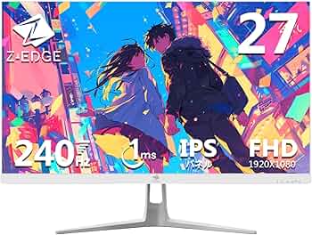 Amazon.co.jp: Z Z-Edge(ゼロエッジ) ゲーミングモニター 27型 240Hz