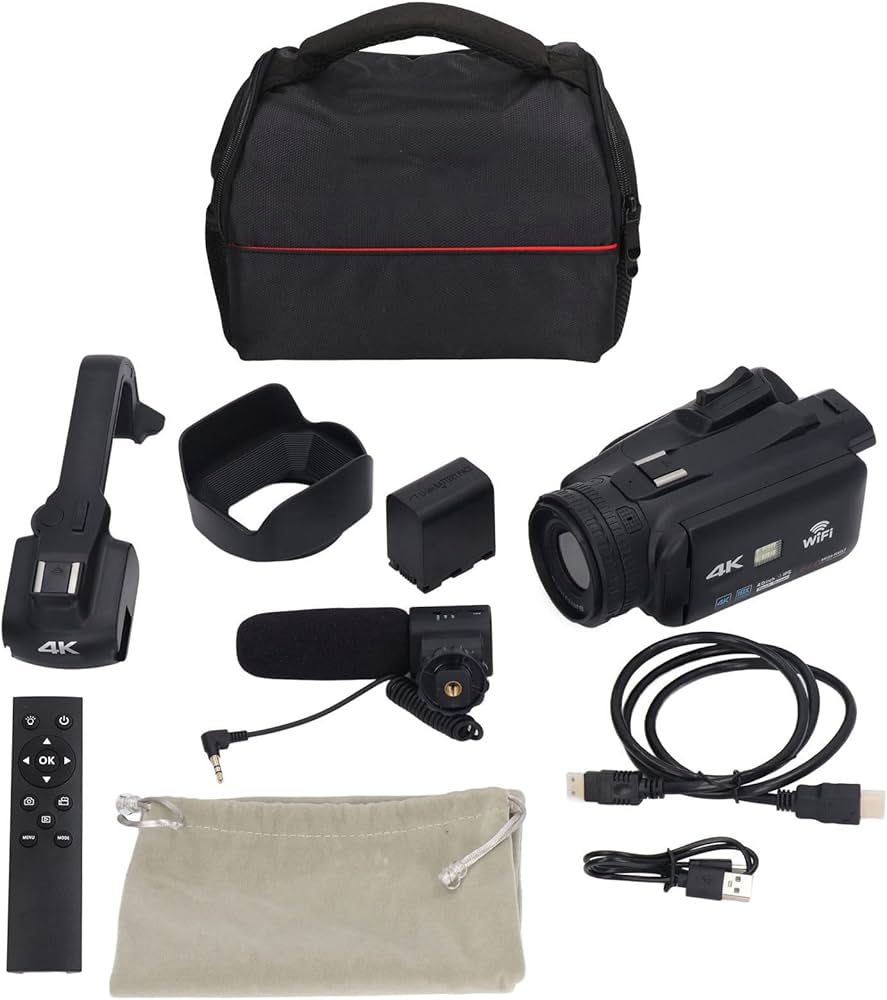 Amazon | 4K Ultra HD ビデオ カメラ ビデオカメラ、18X デジタル