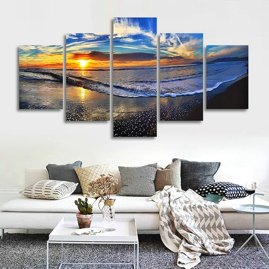 Amazon.co.jp: Lift Gatherアートフレーム モダン 現代 夕日の光 壁の