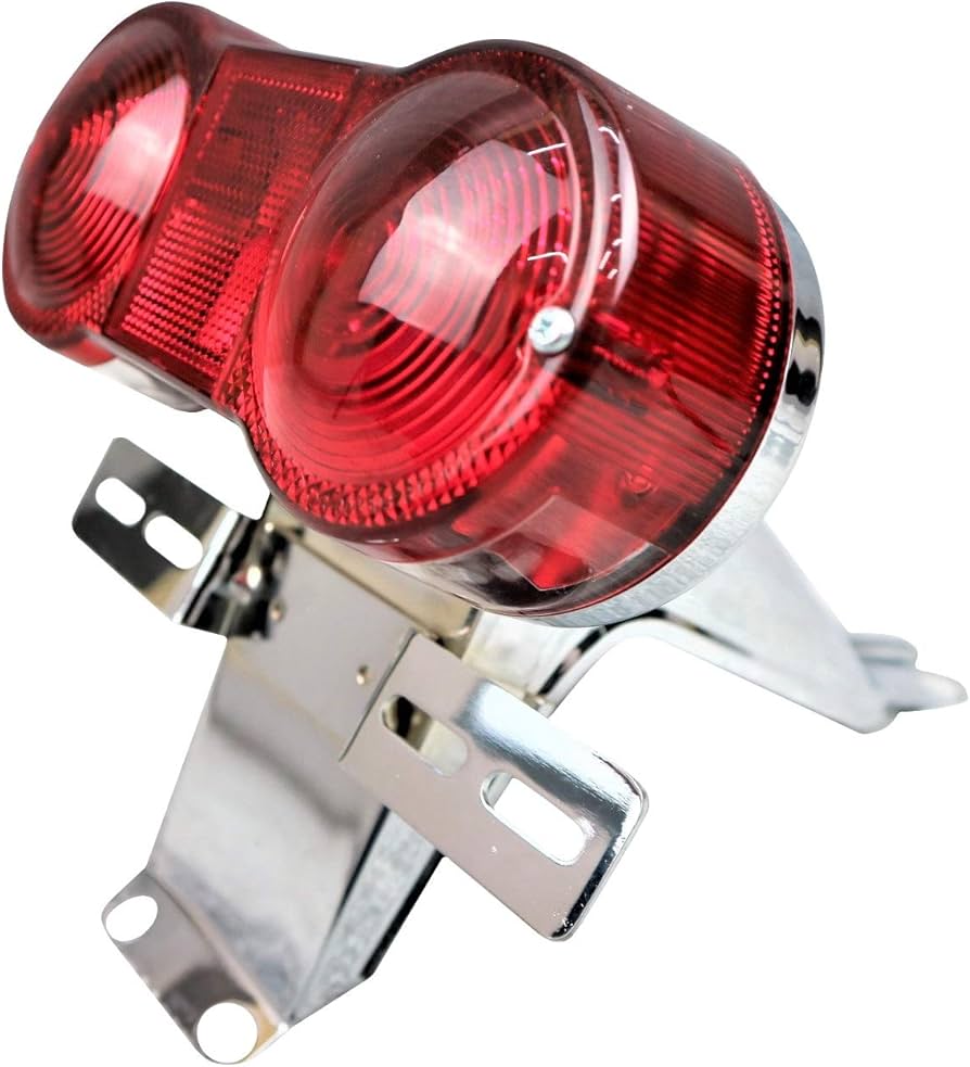 Amazon | GT380 テール 土台+ランプ 赤/ ダブル2灯式 メッキ リア