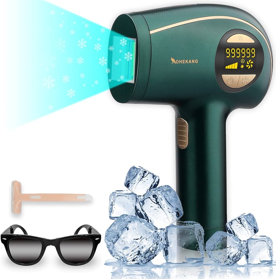 Amazon | AOHEKANG 脱毛器ひげ IPL光冷感脱毛器 99万発 5段階調整 男女