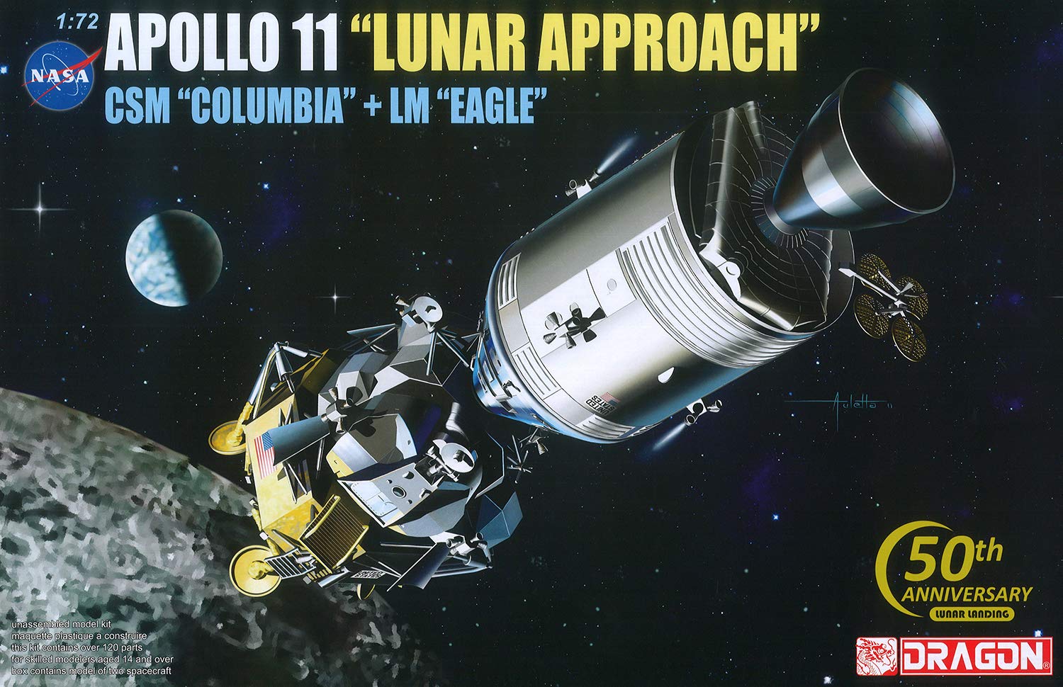 Amazon | ドラゴン 1/72 NASA アポロ11号 月面着陸 (司令船コロンビア