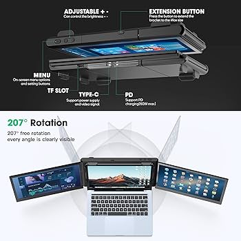Amazon.co.jp: Kwumsy Proトリプルポータブルモニターラップトップ