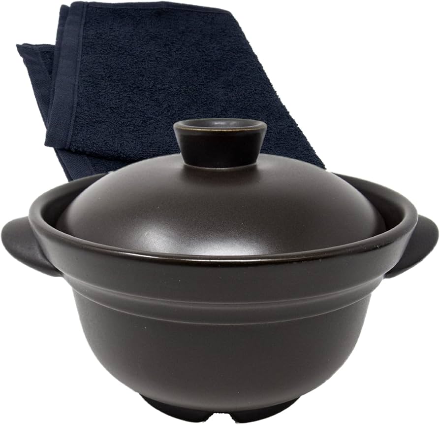 Amazon | 磁性鍋 レンジ用 両手鍋 Sサイズ 800cc 1～2人用 4点1セット