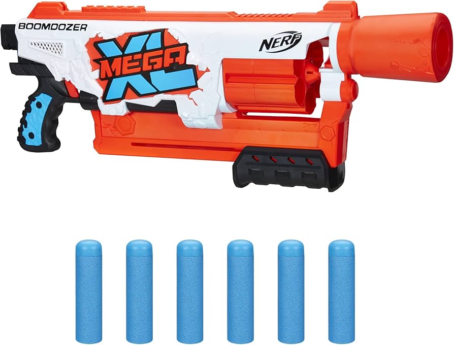 Amazon | NERF Mega XL Boom Dozer Blaster, Largest Mega Darts Ever