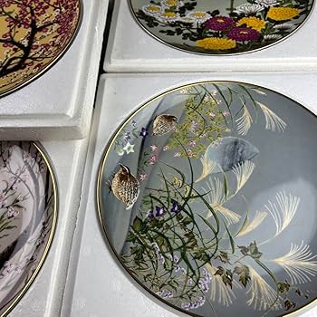 Amazon | 限定版 高級磁器 フランクリン ポーセリン 花鳥 十二ヶ月 絵