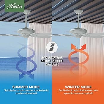 Hunter 52 inch Outdoor or Indoor Ceiling Fan No Light - White