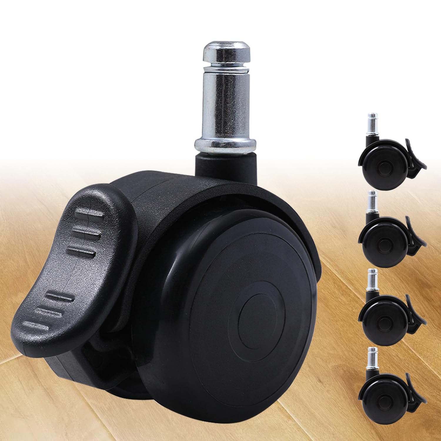 Amazon.co.jp: 椅子キャスター チェア ストッパー付き 交換 OAオフィス