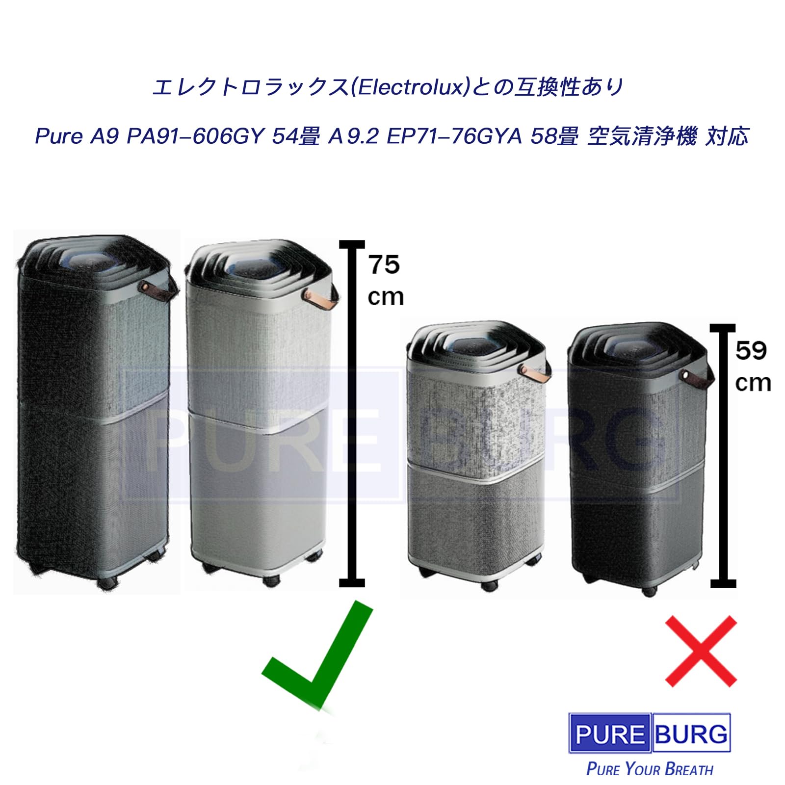 Amazon.co.jp: PUREBURG EFDCLN6PLS Replacement Filter Compatible