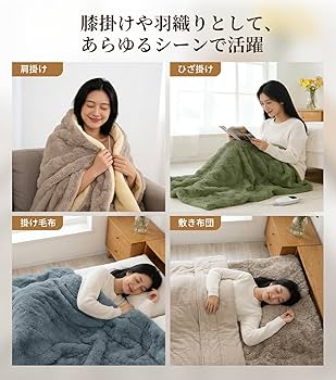 Amazon | エペイオス(Epeios) 電気毛布 敷き 掛け 188x130cm 大判 節電
