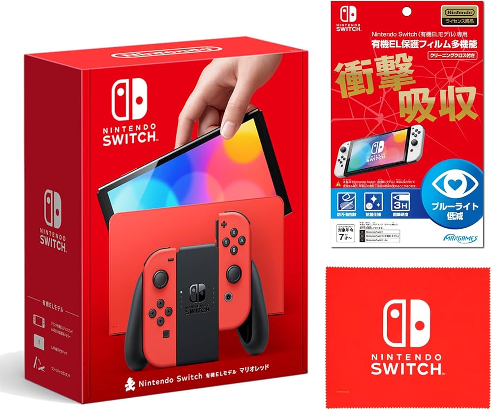 Amazon.co.jp: Nintendo Switch(有機ELモデル) マリオレッド+【任天堂