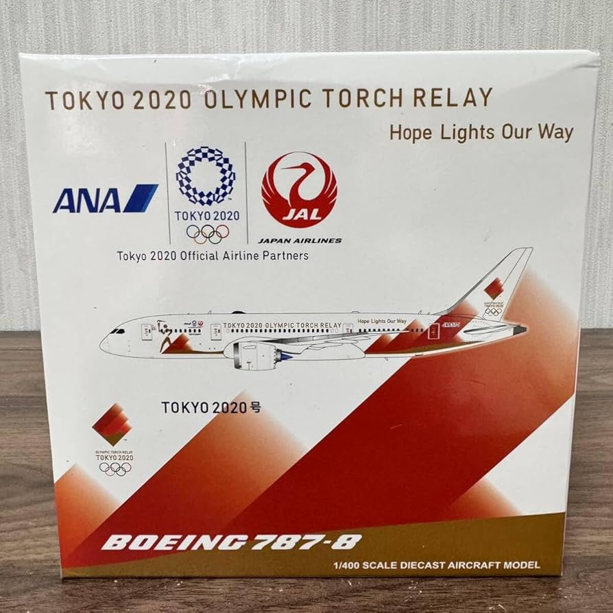 Amazon.co.jp: JAL ANA 787-8 オリンピック聖火輸送機 JA837J 1/400
