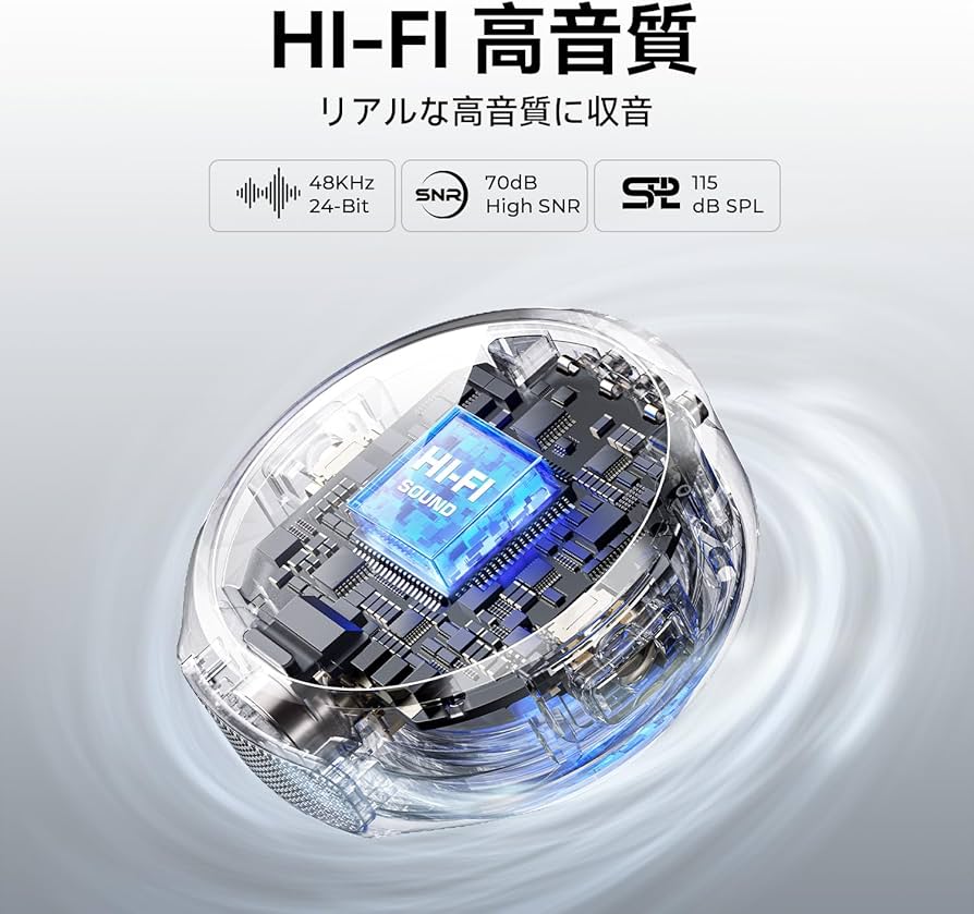 Amazon.co.jp: Hollyland Lark M2 ワイヤレスマイク-ピンマイク USB