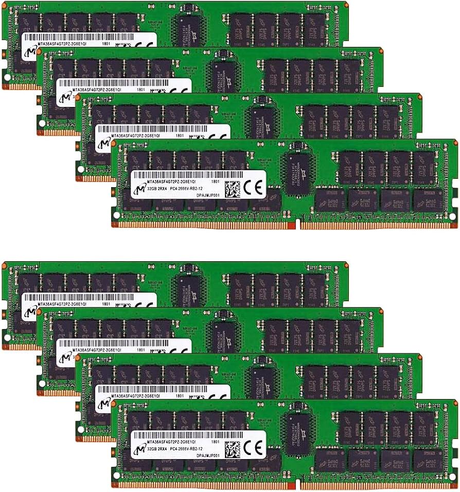 Micron Memory Bundle with 256GB (8 x 32GB) DDR4 PC4-21333 2666MHz