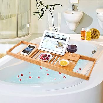 Amazon.co.jp: バスタブトレー バスタブラック バステーブル 【ブック