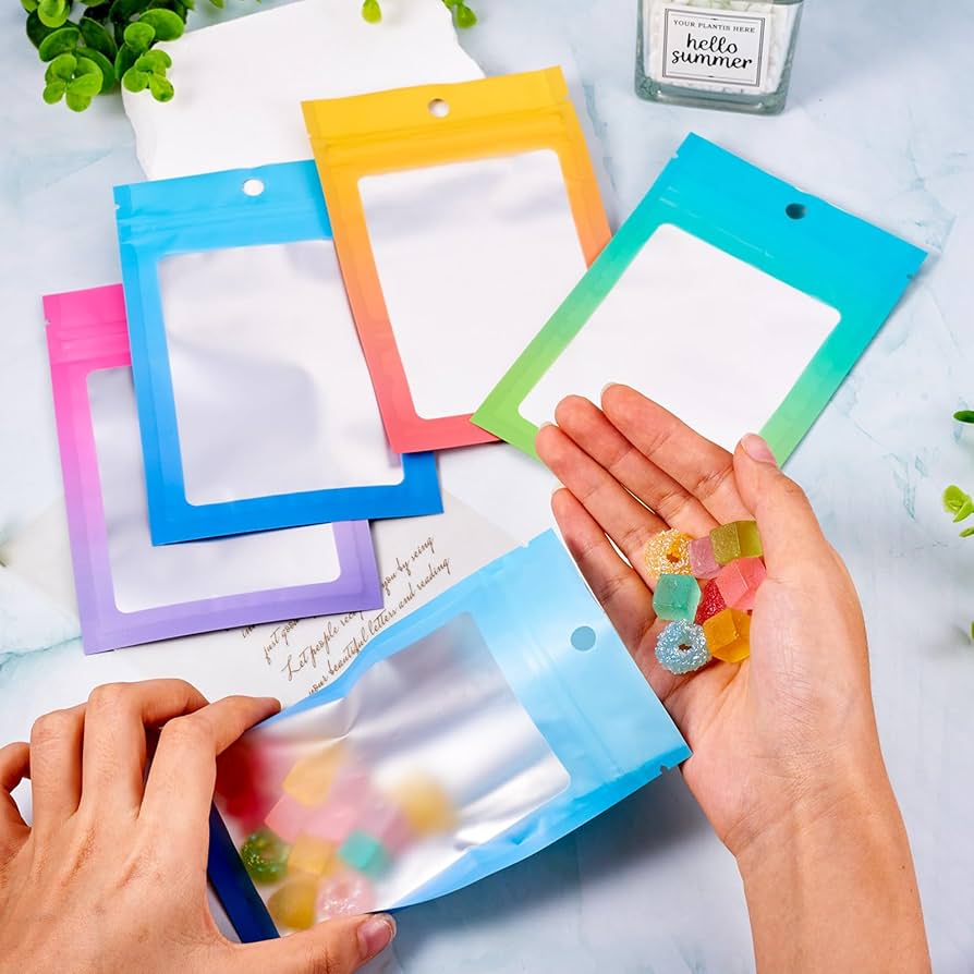 Amazon.co.jp: Beadthoven チャック付き ポリ袋 カラフル ジッパー袋