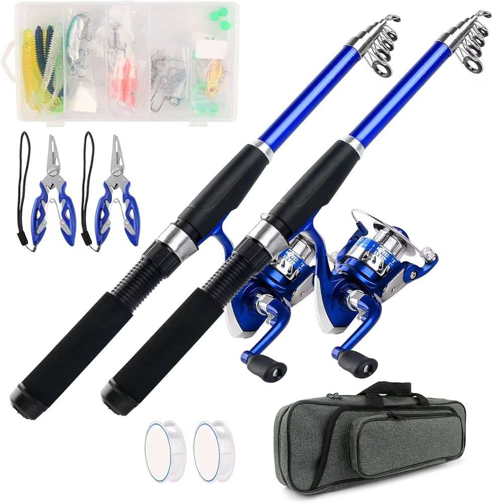 Amazon | 釣りセット 2本の2.1M釣り竿セット 初心者 ロッド・リール
