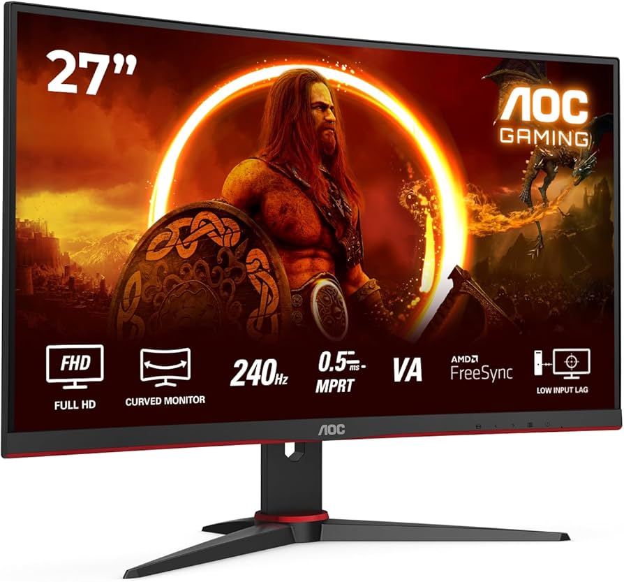AOC Gaming C27G2ZE/BK - LED Monitor - Gaming - Curved - 27