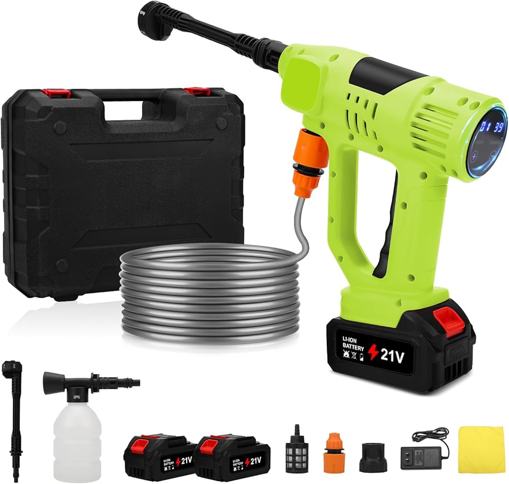 Amazon | bumxca 高圧洗浄機 コードレス 充電式 【新登場強化版·10段階