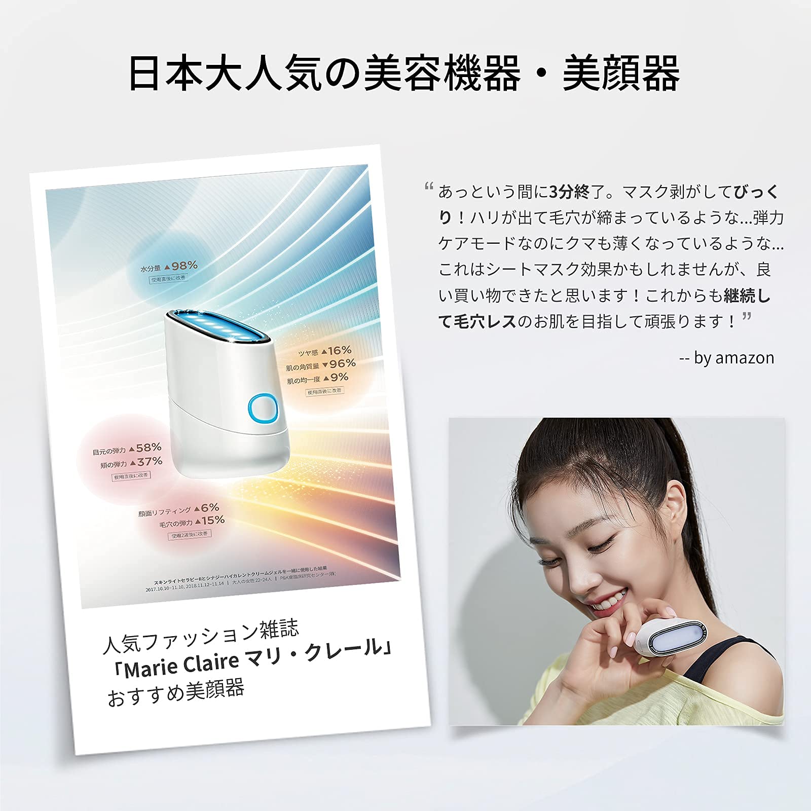 Amazon.co.jp: MAKEON (メイクオン)スキンライトセラピーⅡ美顔器 肌質