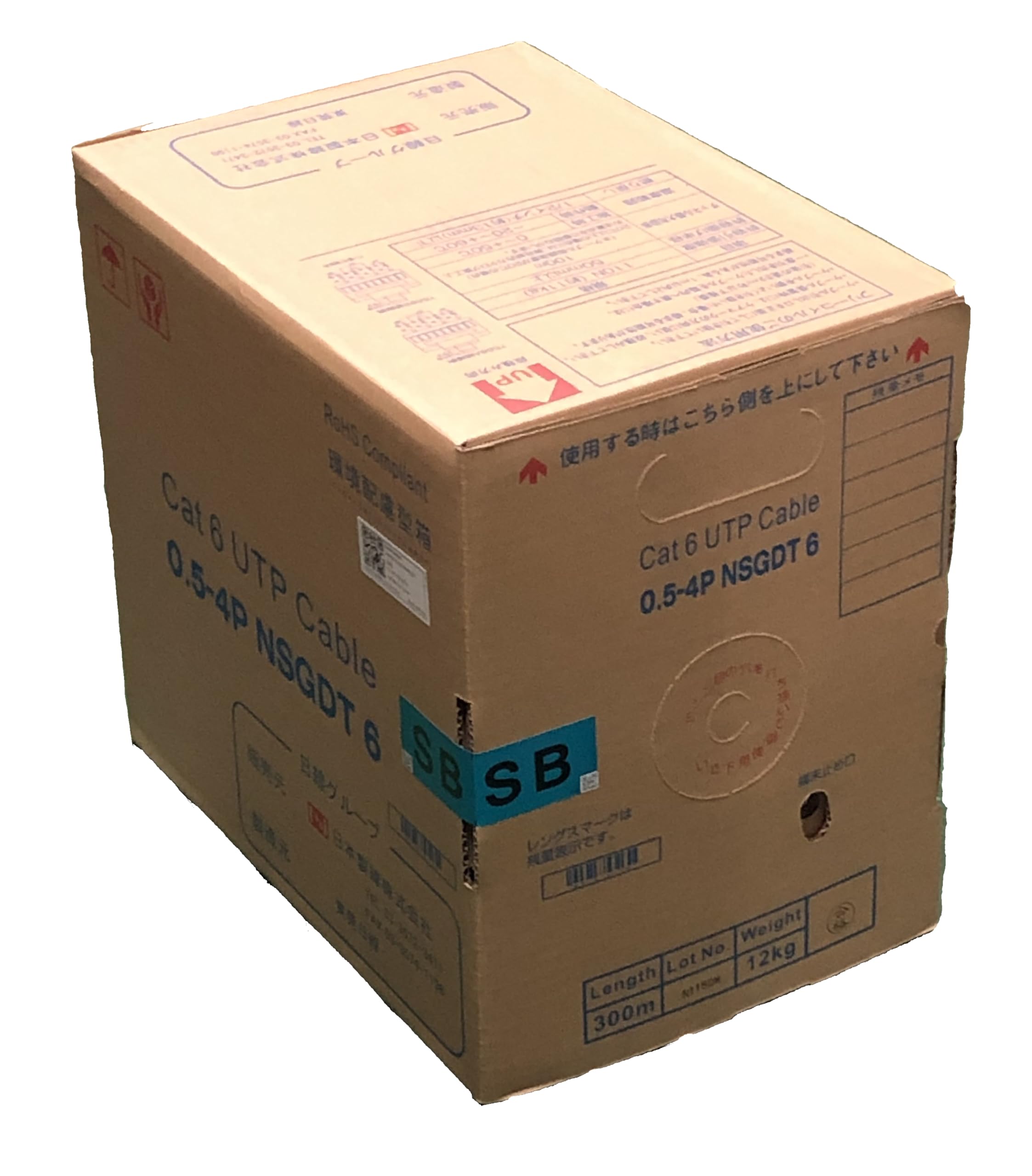 Amazon.co.jp: 日本製線 Cat6 LANケーブル（300m巻き） NSGDT6 0.5mm