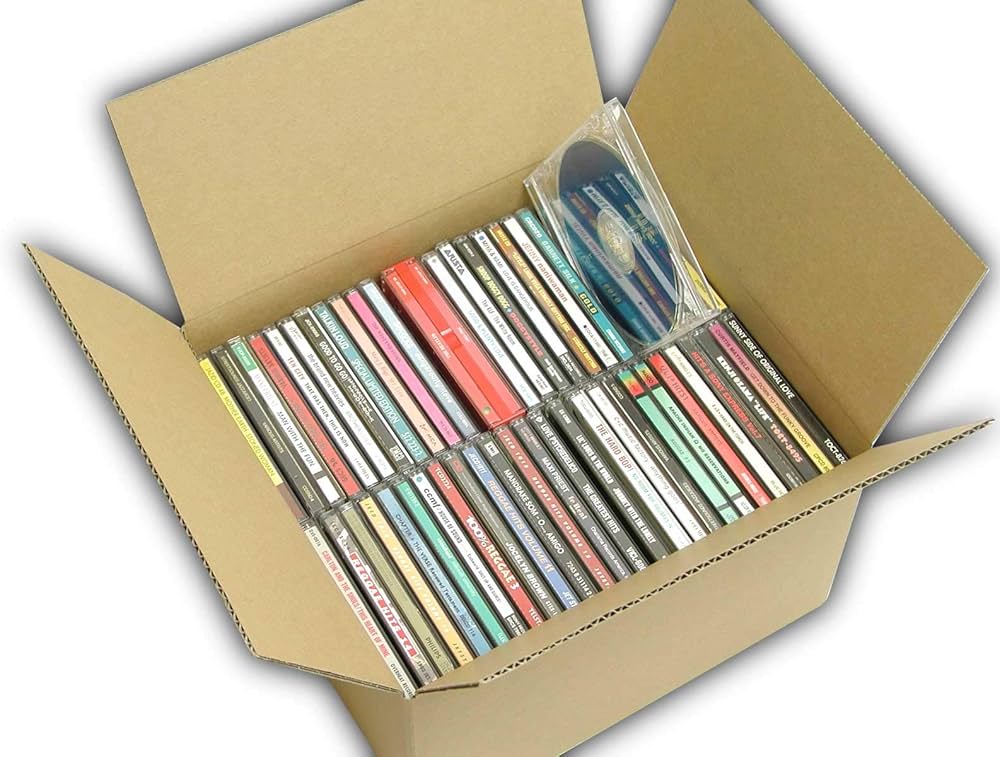 Amazon.co.jp: VillageBox 段ボール CD収納箱 50枚用 10枚セット 宅配