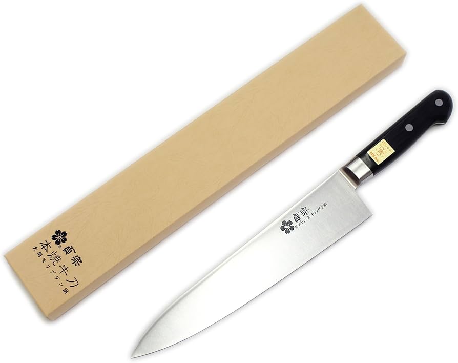 Amazon | 堺石藤 貞宗 ステンレス モリブデン鋼 牛刀 240mm 本焼 包丁