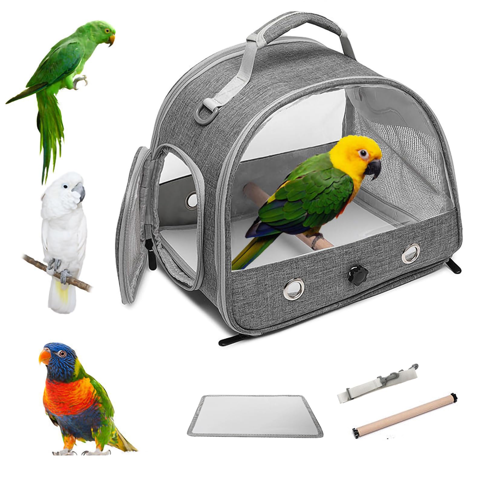 Amazon | Bornoon 鳥用 キャリーバッグ セキセイインコ 鳥かご オウム