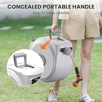 Amazon.com : Giraffe Tools CW20 Retractable Garden Hose Reel 5/8