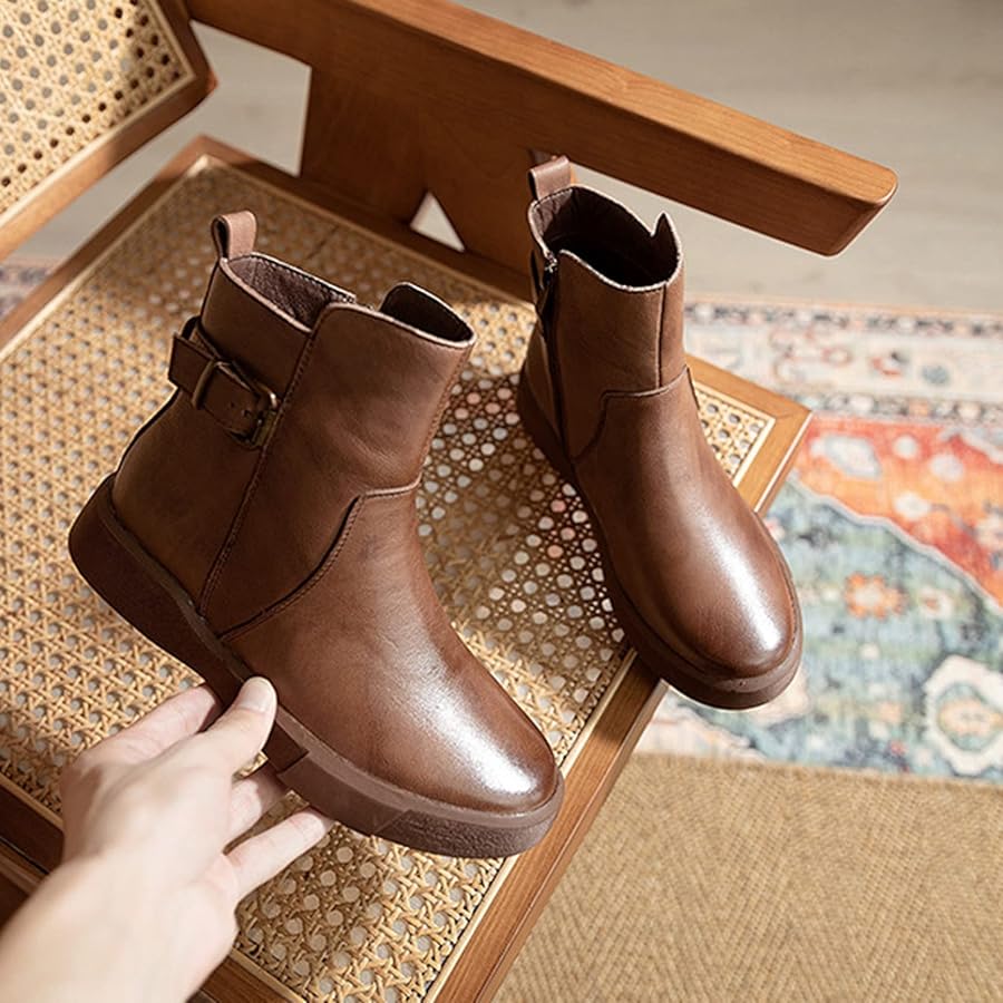 Amazon | [XYJP] エンジニアブーツ ブラウン レディース 疲れない 歩き