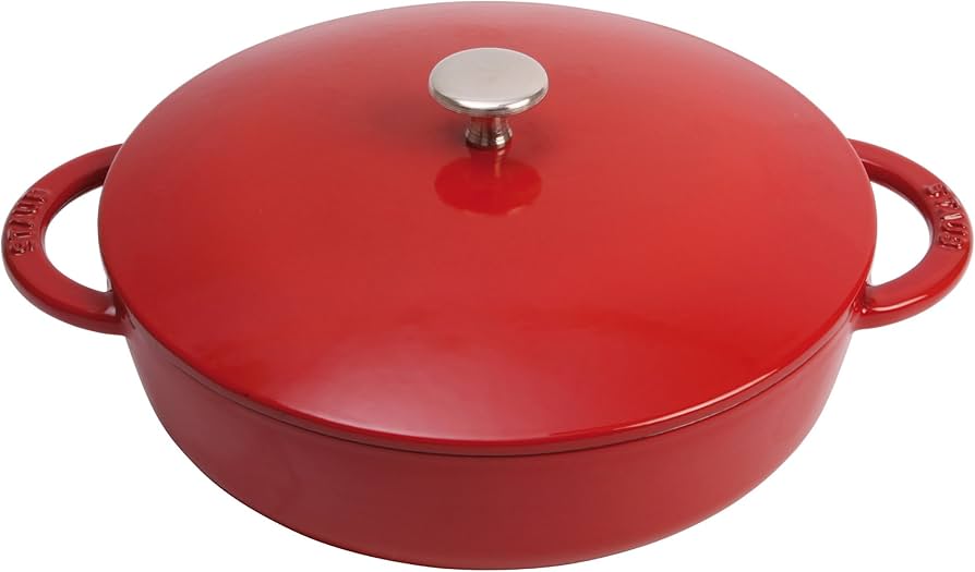 Amazon.co.jp: staub ニダベイユ ソテーパン(蓋つき) 24cm チェリー