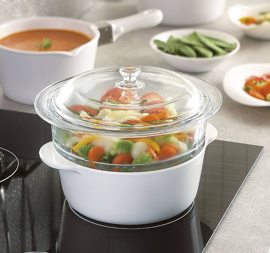 Amazon｜Luminarc VITRO フラム ブルーミング 蒸し器セイロ1段 IH