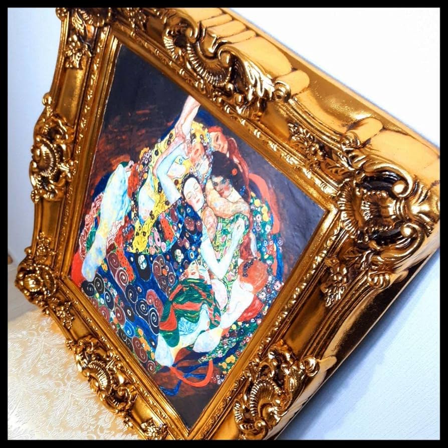 Amazon.co.jp: グスタフクリムト作画 TheMaiden 良質キャンバス 豪華