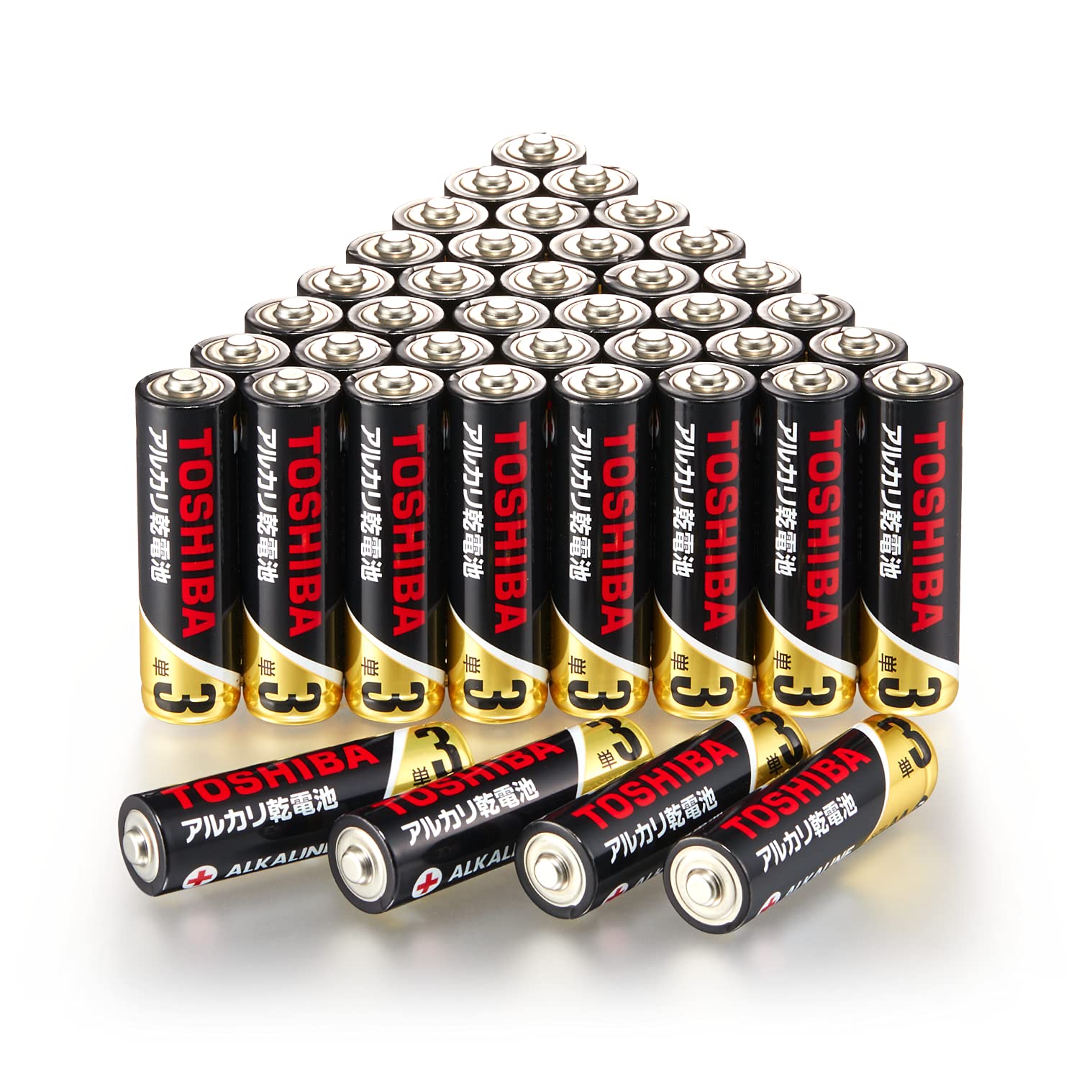 Amazon.co.jp: 東芝(TOSHIBA) アルカリ乾電池 単3形 40本入 1.5V 使用