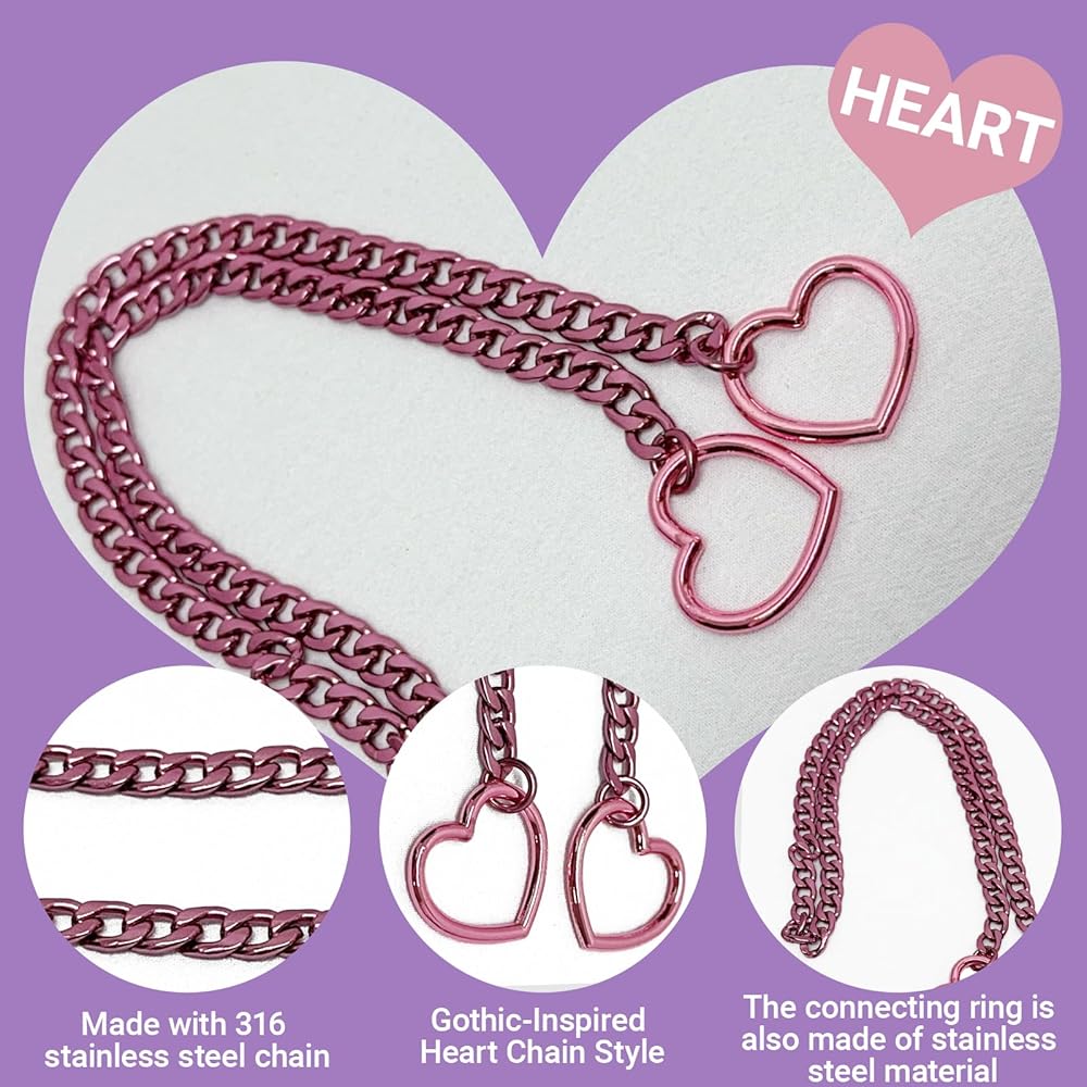 Amazon.com: ThatDripTho Choker Necklaces for Woman Heart Chain