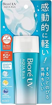 Amazon.co.jp: ビオレUV アクアリッチウォータリー ジェルタイプ SPF50