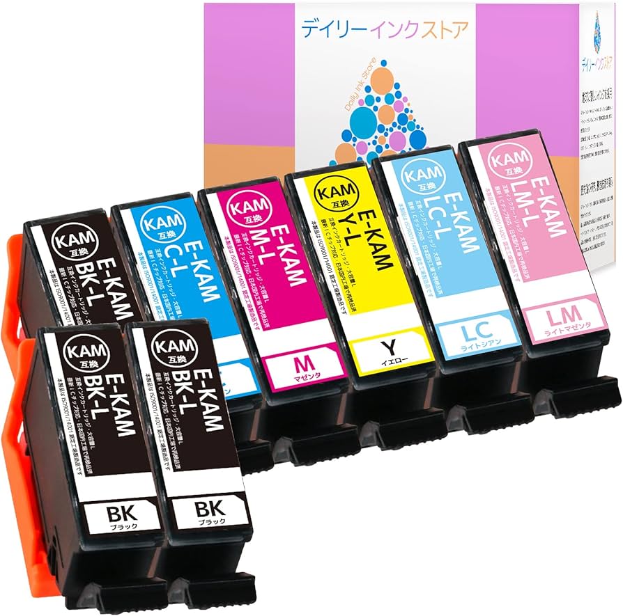 Amazon.co.jp: EPSON エプソン KAM-6CL-L (BK/C/M/Y/LC/LM) +2BK 全色