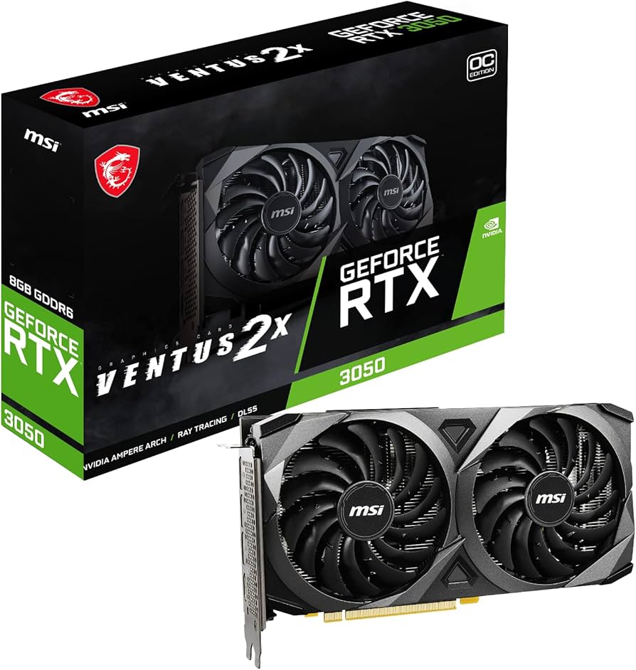 Amazon.com: MSI Geforce RTX 3050 Ventus 2X, 8gb, Gddr6, 128-bit