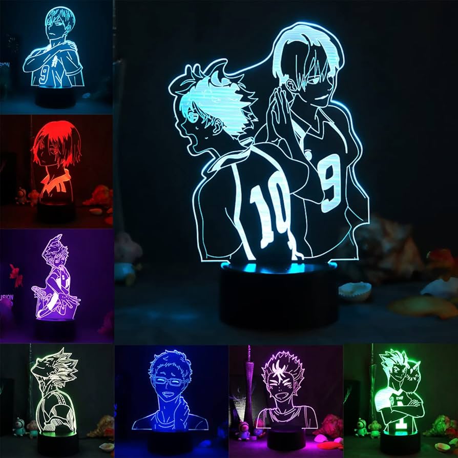 Amazon.co.jp: ハイキュー ナイトライト テーブルランプ 影山飛雄 日向