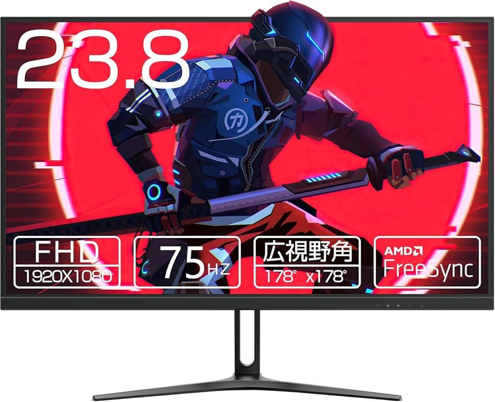 Amazon.co.jp: 23.8 Inch PC Monitor Display Gaming Monitor 75Hz