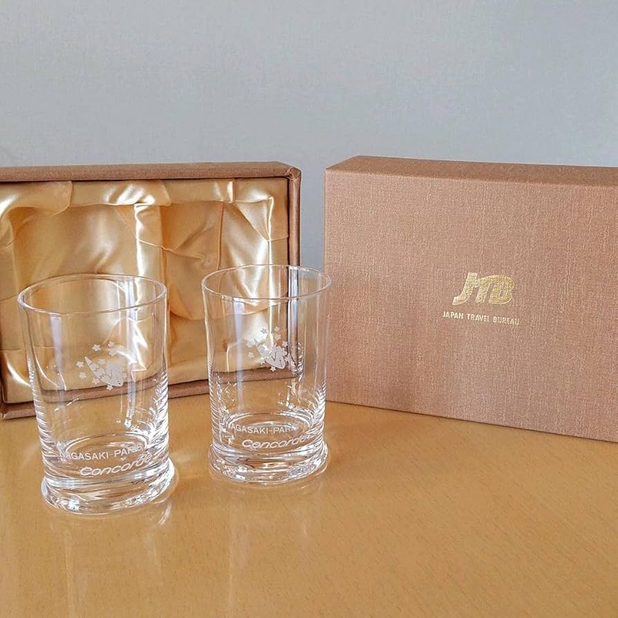 Amazon.co.jp: コンコルド ペアグラス 搭乗記念品 エールフランス航空