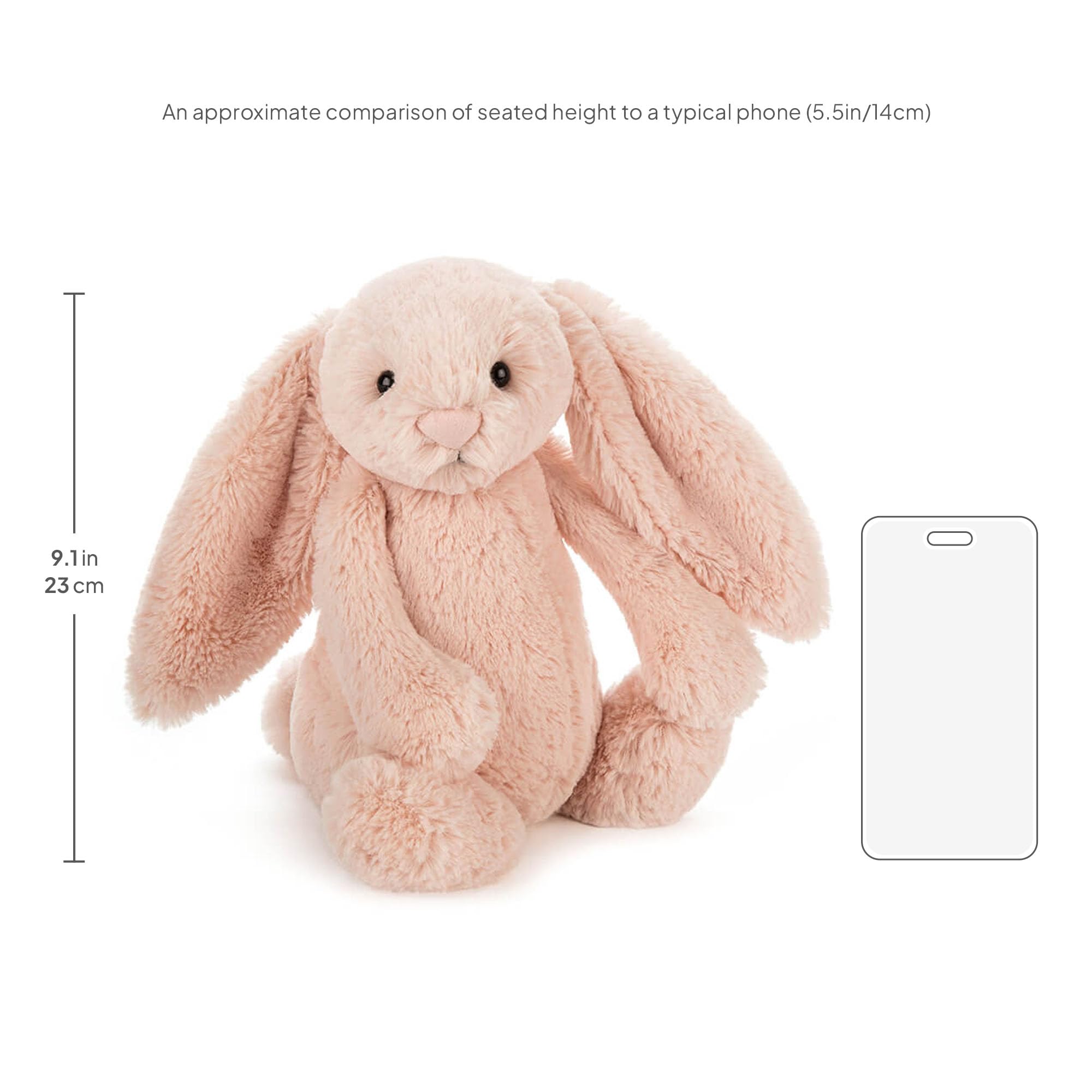 Amazon.com: Jellycat Bashful Blush Bunny Stuffed Animal, Medium 12