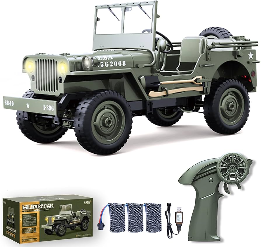 Amazon.com: Authticar RC Crawlers, 1:10 Scale D888 Willys Military