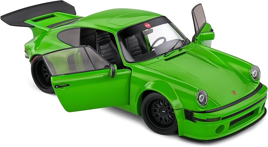 ポルシェ911風1スケールモデルミニカー ライムグリーン ミニカー 1/18