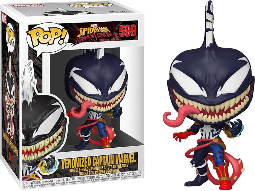Amazon.com: POP Marvel: Venom - Venomized Captain Marvel Funko Pop