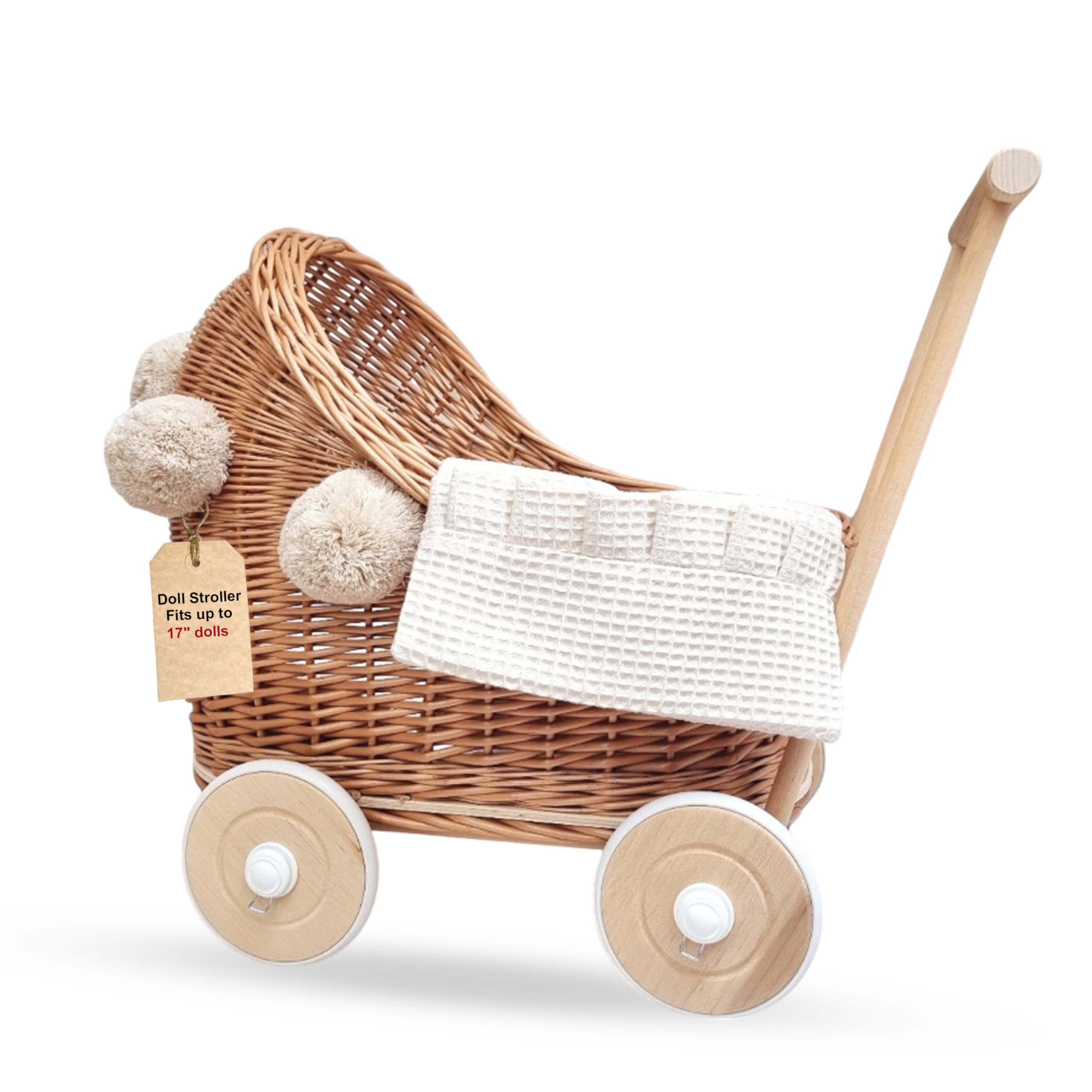 Amazon.co.jp: 職人による手織りのラタン人形ベビーカー&乳母車