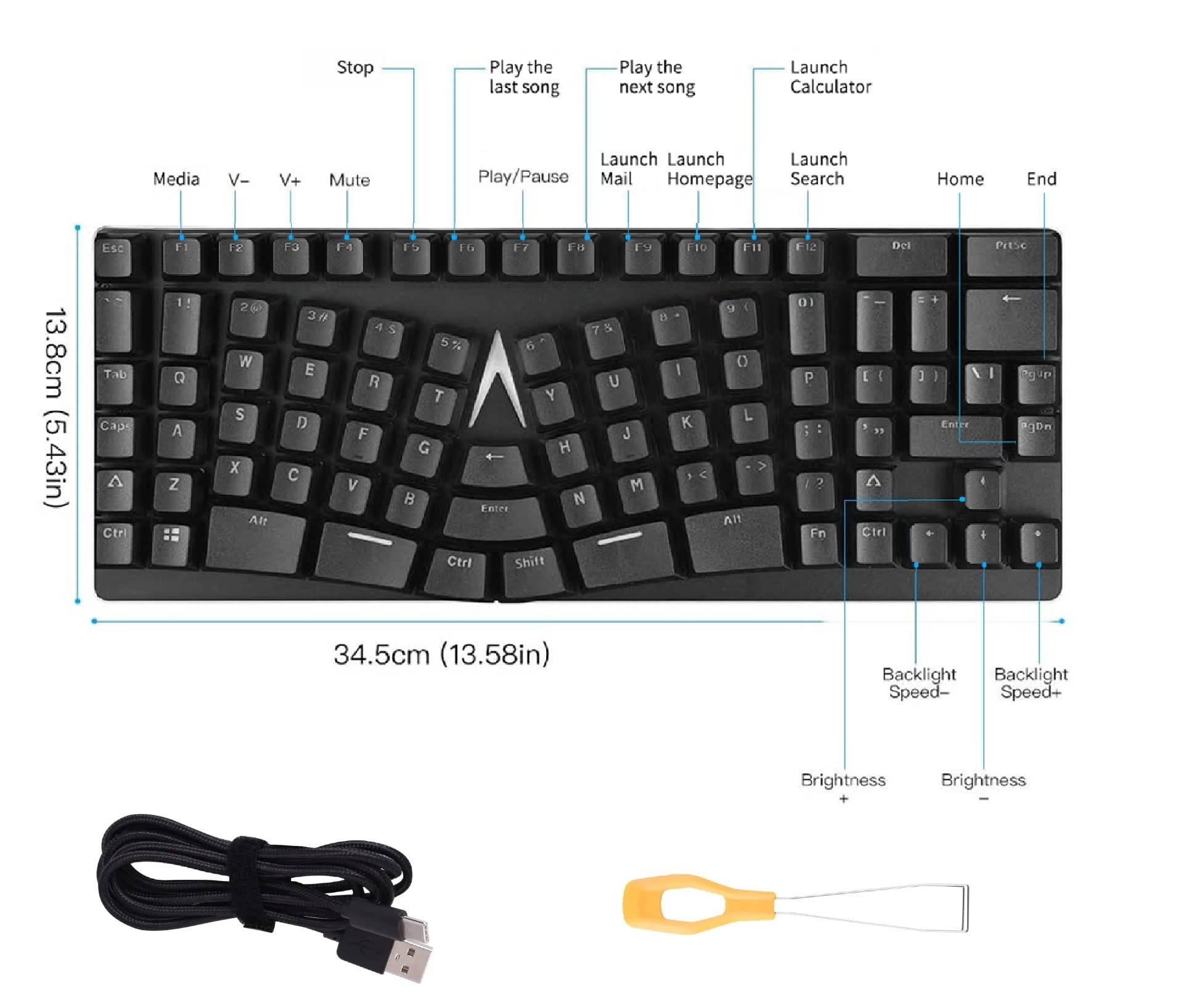 Amazon.com: M MAKETHEONE Ergonomic Mechanical Keyboard, X-Bows