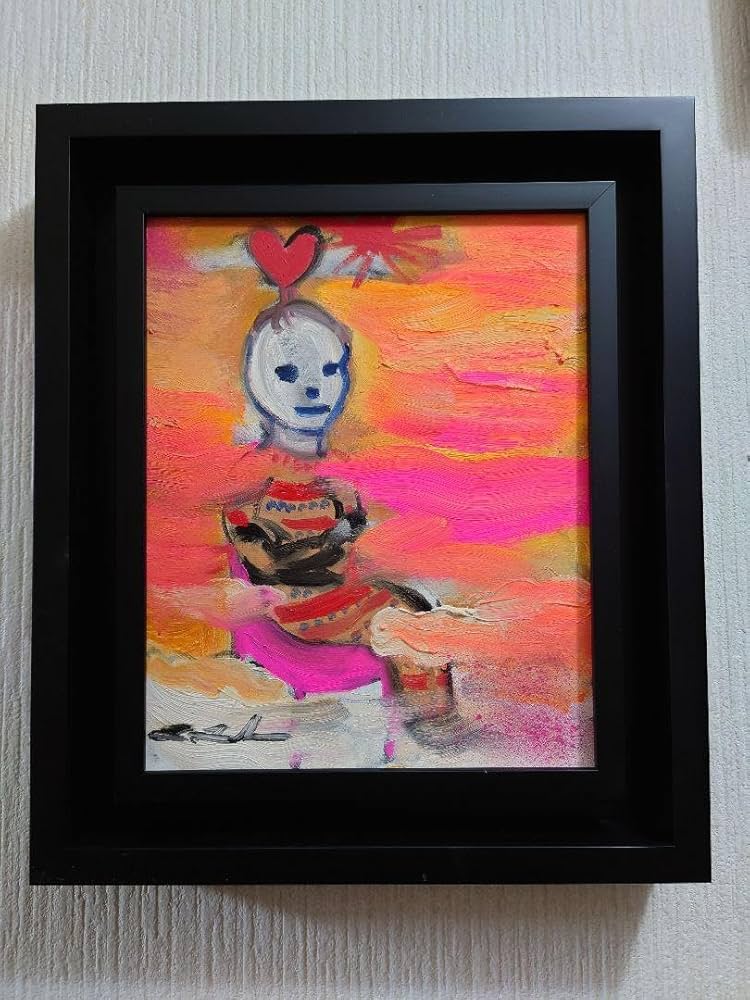 Amazon.co.jp: 田中拓馬 空中散歩 真筆 油絵 油彩 F3号 絵画 : ホーム